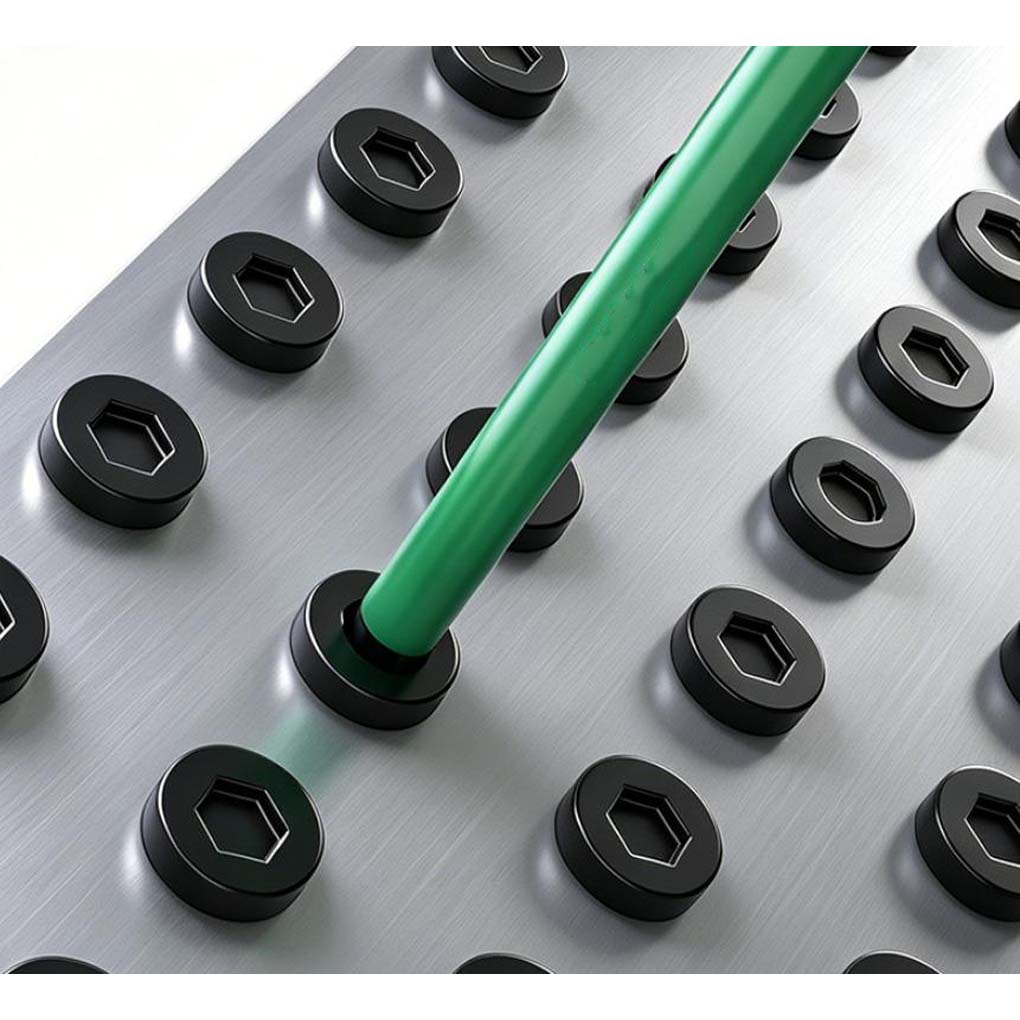Power Tools Green - Zielone magnetyczne końcówki wkrętakowe ze stali
