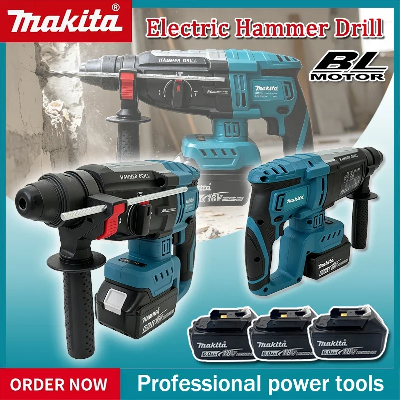 Power Tools Icon - Wiertarko-wkrętarka udarowa bezszczotkowa Makita 28MM, wielofunkcyjna,