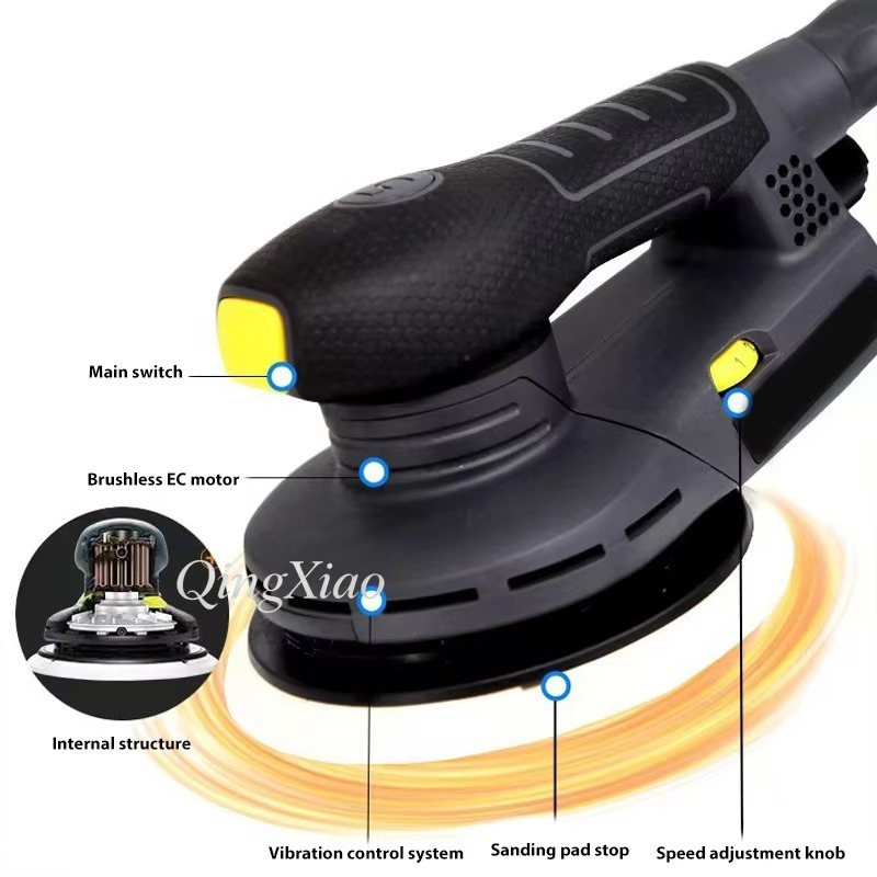 Random Orbital Sander - Szlifierka oscylacyjna 6 cali, bezpyłowa, do