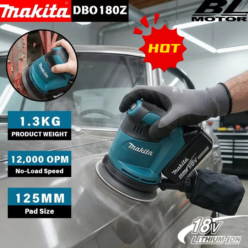 Random Orbital Sander - Makita DBO180Z 18V Bezszczotkowa Szlifierka Oscylacyjna