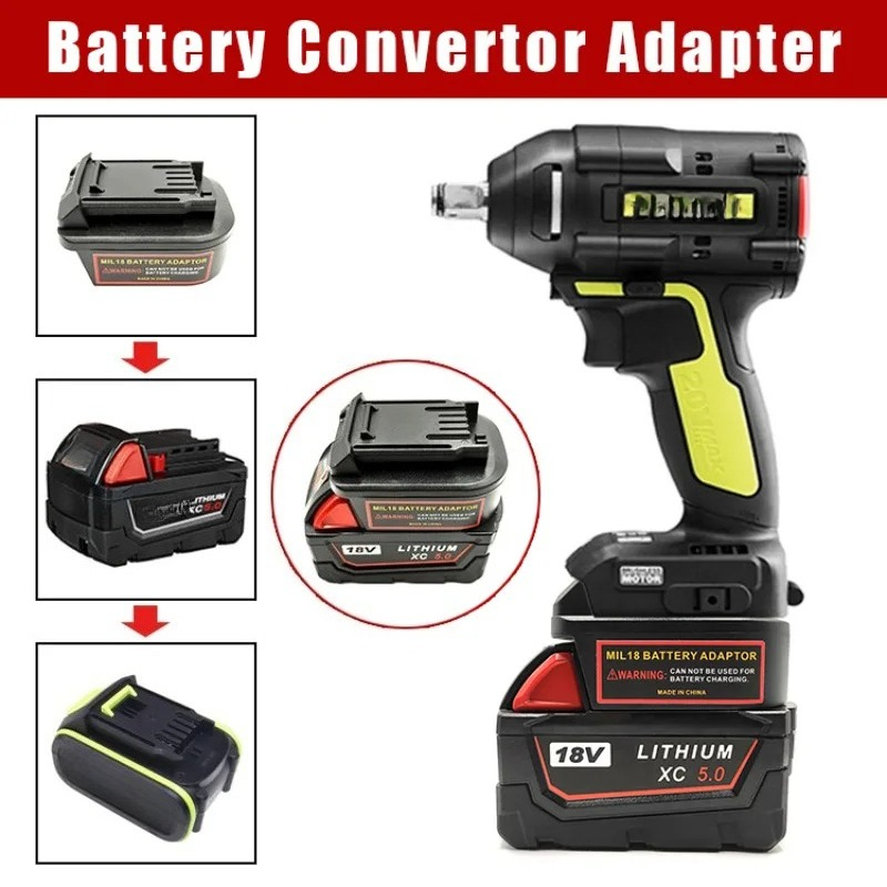Power Tools Green - Konwerter akumulatorów do akumulatorów litowo-jonowych Milwaukee