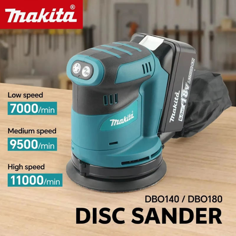 Random Orbital Sander - Makita DBO180Z 18V Bezszczotkowa Akumulatorowa Szlifierka