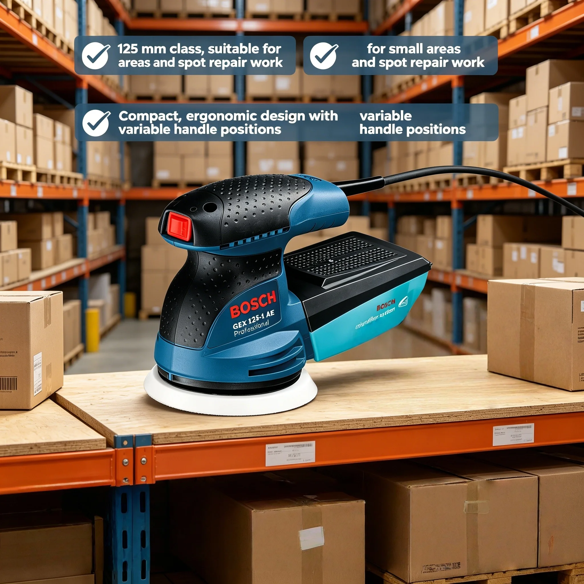BOSCH GEX 125-1AE 220V – szlif – Random Orbital Sander recenzja i cena