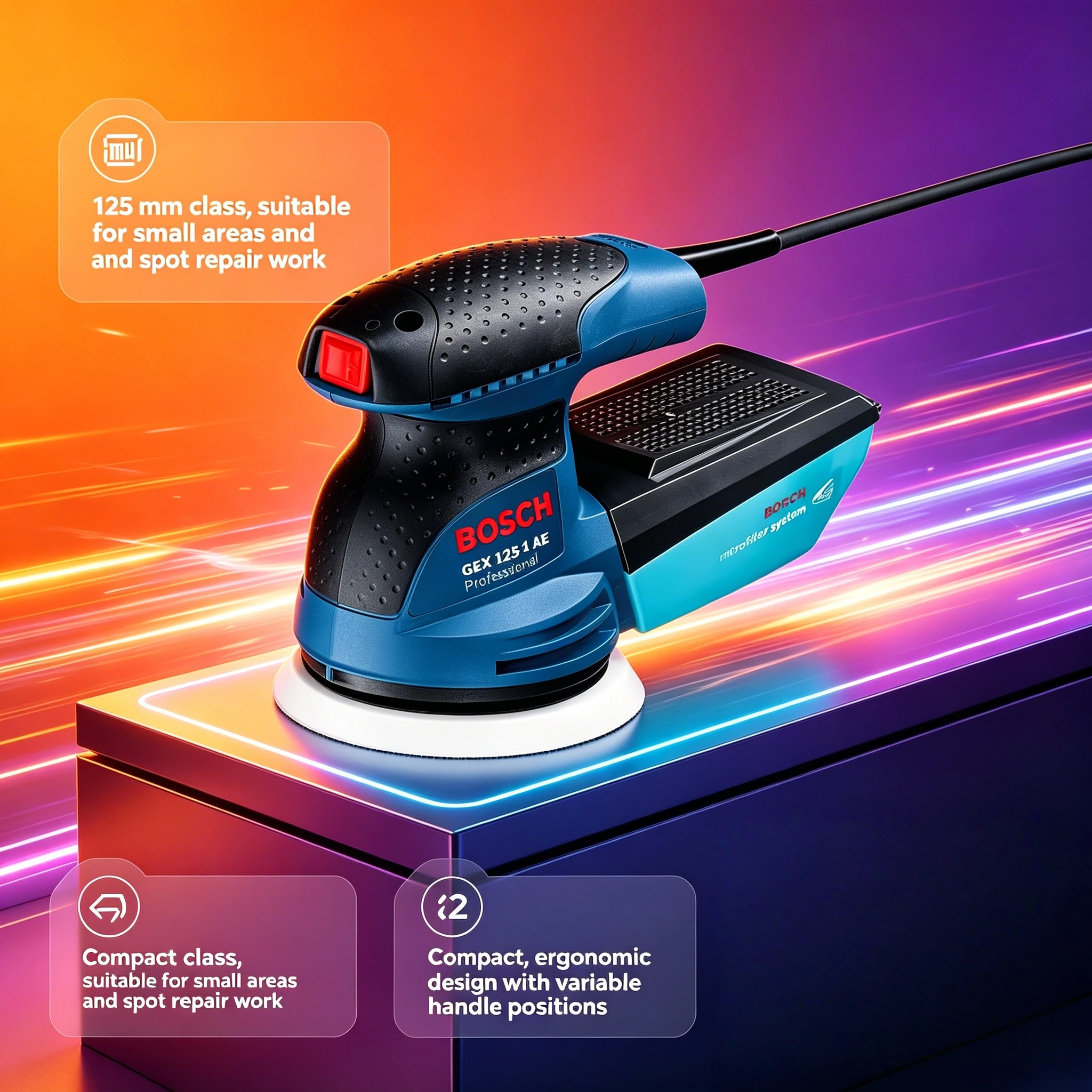 BOSCH GEX 125-1AE 220V – szlif – Random Orbital Sander recenzja i cena